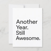 Carte d'anniversaire minimaliste pour adultes