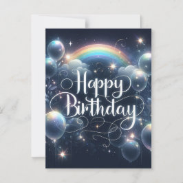 Postale Carte d'anniversaire noire magnifique