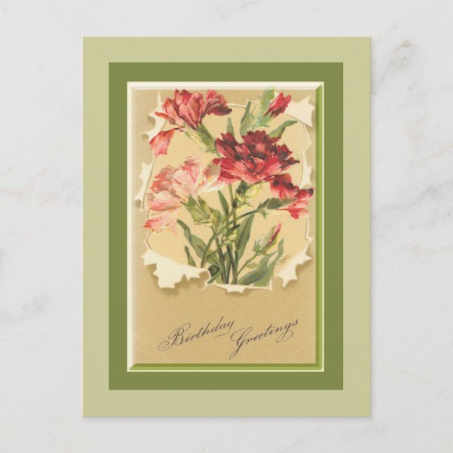 Postale Carte d'anniversaire vintage (Devant)