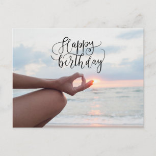 Postale Carte d'anniversaire Yoga Joyeux