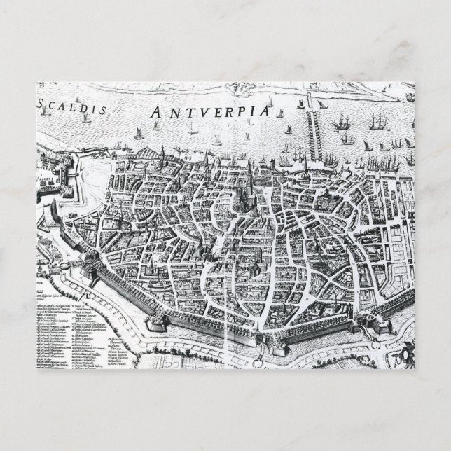 Postale Carte d'Anvers (Devant)