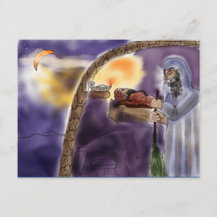 Postale Carte d'apprentissage de la vie juive : Bikur Holi