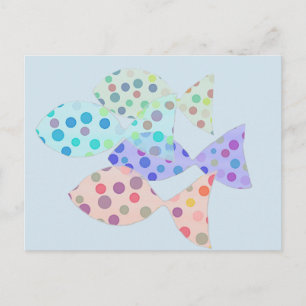 Postale Carte d'art du poisson