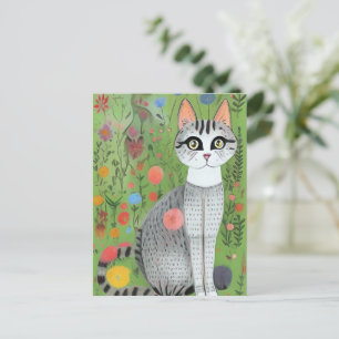 Postale Carte d'art populaire Fleurs