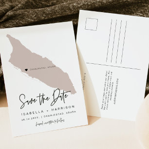 Postale Carte d'Aruba QUINN Enregistrez la date *Cœur mobi