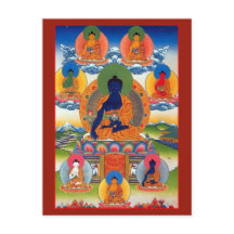 Carte d'autel bouddhiste tibétaine du Bouddha de l