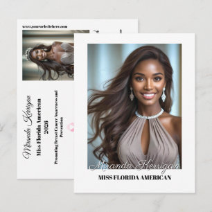Postale Carte d'autographe de concours à bordure blanche M