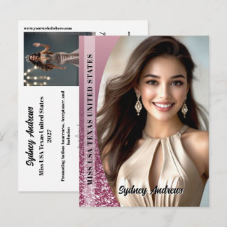 Postale Carte d'autographe de concours d'élégance avec éti
