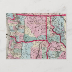 Postale Carte de Bancroft de Oregon, Washington, Idaho