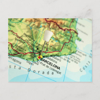 Postale Carte de Barcelone, Espagne