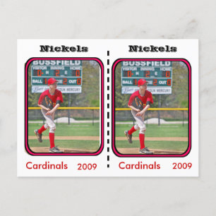 Postale Carte de baseball personnalisable