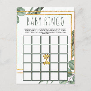 Postale Carte de bingo de douche bébé ours en peluche de l