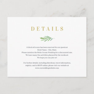 Postale Carte de boîtier pour les détails du Mariage Union