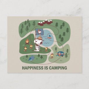 Postale Carte de camping de Snoopy & Woodstock   Peanuts