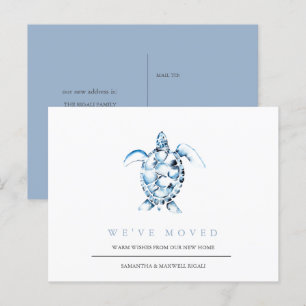 Postale Carte de changement d'adresse de plage Blue Sea Tu