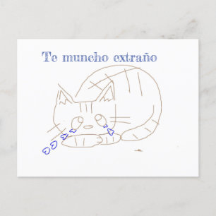 Postale carte de chat déchiré