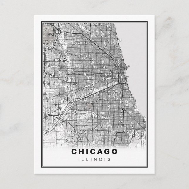 Postale Carte de Chicago (Devant)