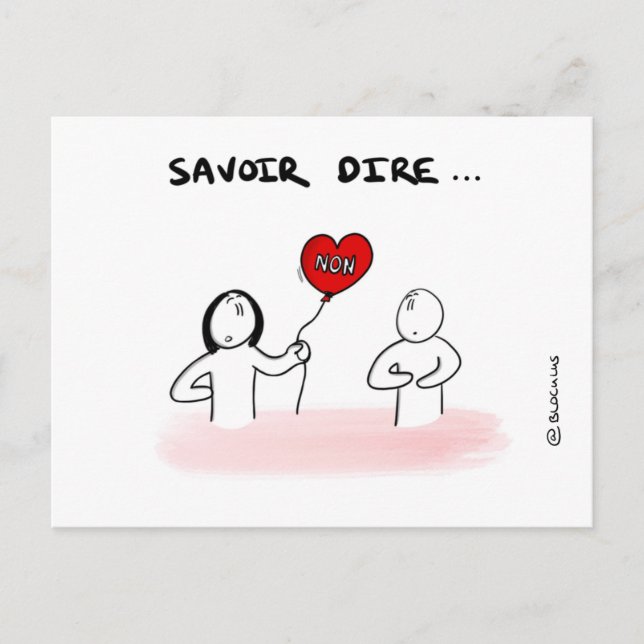 Postale Carte de coaching : Savoir dire "non" (Devant)
