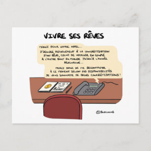 Postale Carte de coaching "Vivre ses rêves"