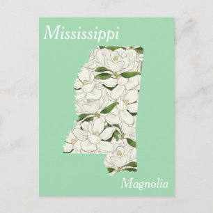 Postale Carte de collage de la fleur de l'État du Mississi