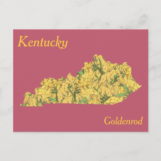 Postale Carte de collage des fleurs de l'État du Kentucky (Devant)