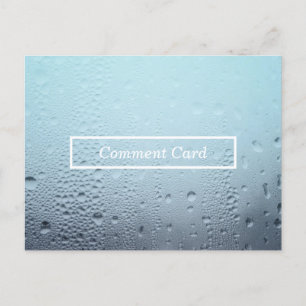 Postale carte de commentaire en verre dépoli