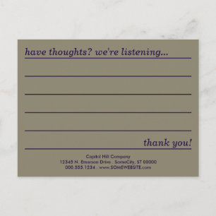 Postale carte de commentaire style emo