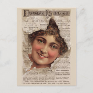 Postale Carte de commerce 1884 Poudre de dents de hood