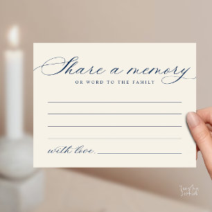 Postale Carte de condoléances à mémoire partagée en écritu