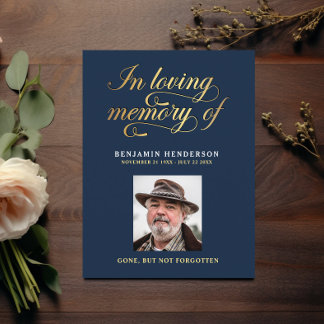 Postale Carte de condoléances avec photo élégante pour fun