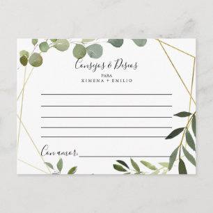 Postale Carte de conseil Mariage de Consejos y Deseos Trop
