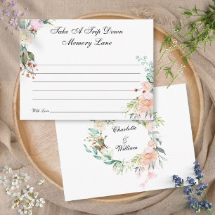 Postale Carte de conseils Fleurs de roses aquarelle Souven