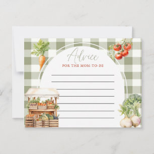 Postale Carte de conseils pour baby shower Locally Grown F