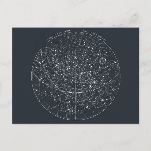 Postale Carte de constellation vintage (Devant)