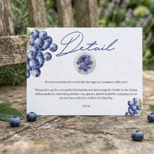 Postale Carte de détails de Baby Shower Mariage Berry Swee