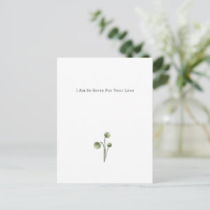 Postale Carte de Deuil et de Condoléances