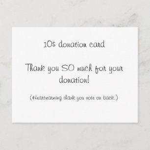 Postale Carte de don de 10 $