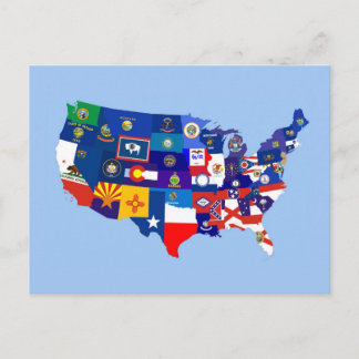 Postale carte de drapeau de république des Etats-Unis