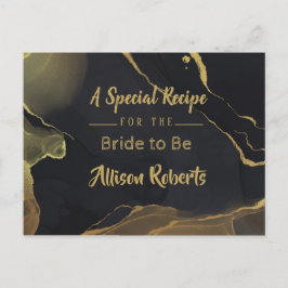 Postale Carte de faire-part de Baby Shower Mariage Marbre
