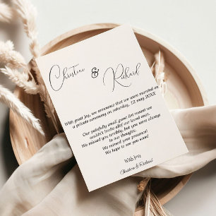 Postale Carte de faire-part Mariage privé customisée