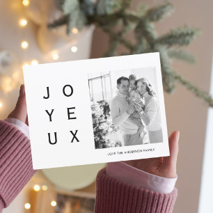 Postale Carte de famille de photos de Noël   Joyeuses fête