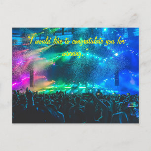 Postale carte de félicitations à l'équipe ou à la personne