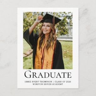 Postale Carte de Félicitations de Diplômé de la Promotion