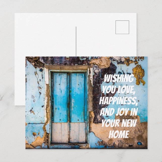 Postale Carte de félicitations pour une nouvelle maison av (Devant / Derrière)