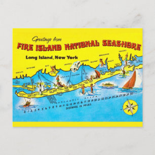 Postale Carte de Fire Island 
