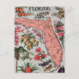 Postale Carte de Floride vintage