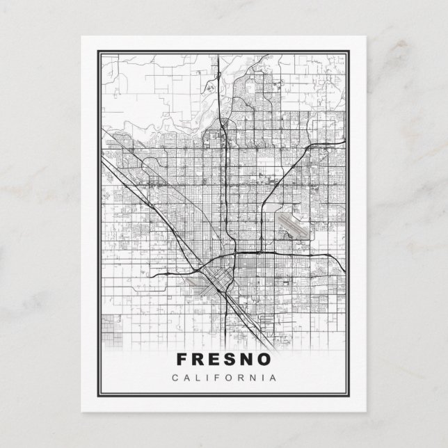Postale Carte de Fresno (Devant)