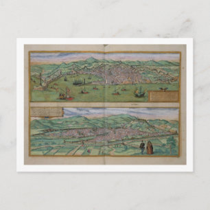 Postale Carte de Gênes et Florence, de 'Civitates Orbis T