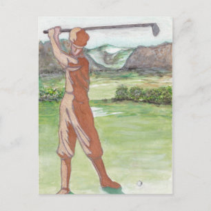Postale Carte de golf vintage