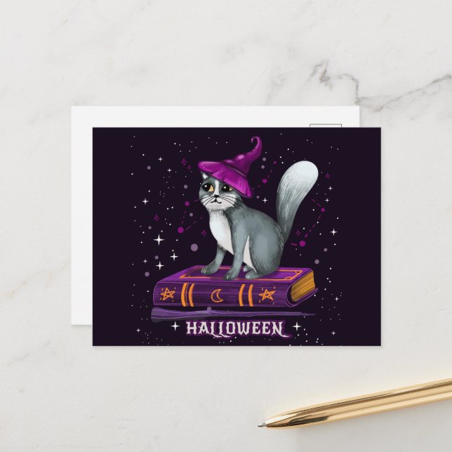 Postale Carte de Halloween (Devant/Arrière en situation)